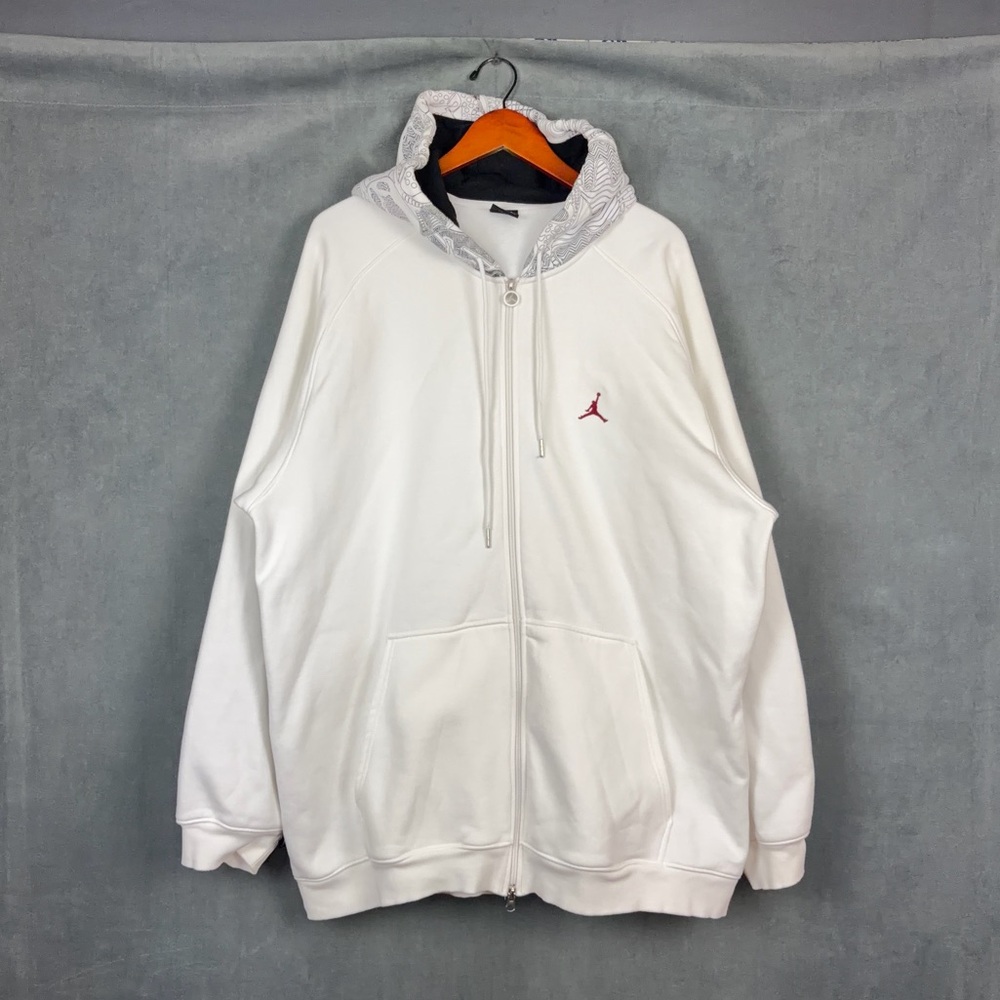 Y2K Nike Air Jordan Jumpman Hoodie Mens Size 2XL Graffiti Zip Up
